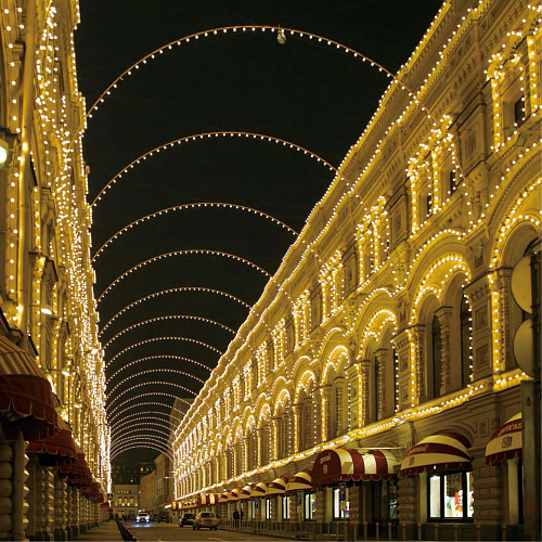 Белт-лайт, 2-х проводной, между лампами 20 см, патрон-резина (250 шт), 220 В, Белый провод